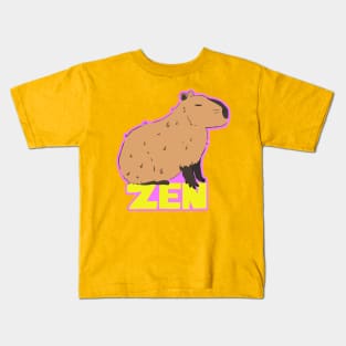 Zen Capybara Kids T-Shirt